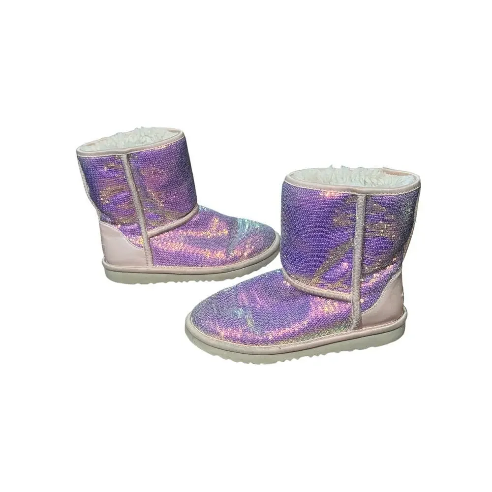 Ugg classic cosmo sequin boot size 4 kids